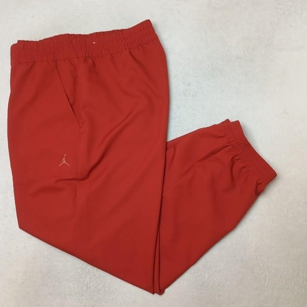 Nike Air Jordan Jogger Pants Women XL Red Woven Core Workout Gym Training DZ3375